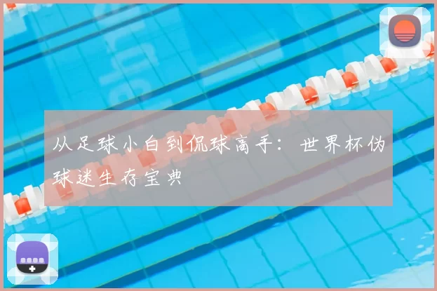 从足球小白到侃球高手:世界杯伪球迷生存宝典